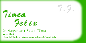 timea felix business card
