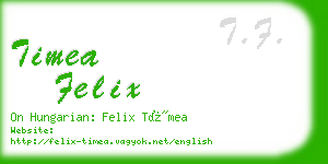 timea felix business card